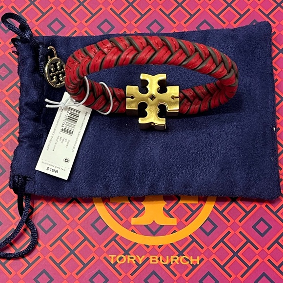Tory Burch Roxanne Woven Leather Bracelet - Picture 5 of 9
